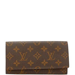 Louis Vuitton Portefeuille 3 Cartes Crédit Monogram Leather Long Wallet
